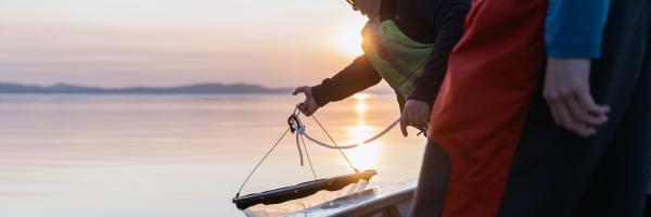 Photo by the University of Vermont Researchers collecting Mysids in Lake Champlain